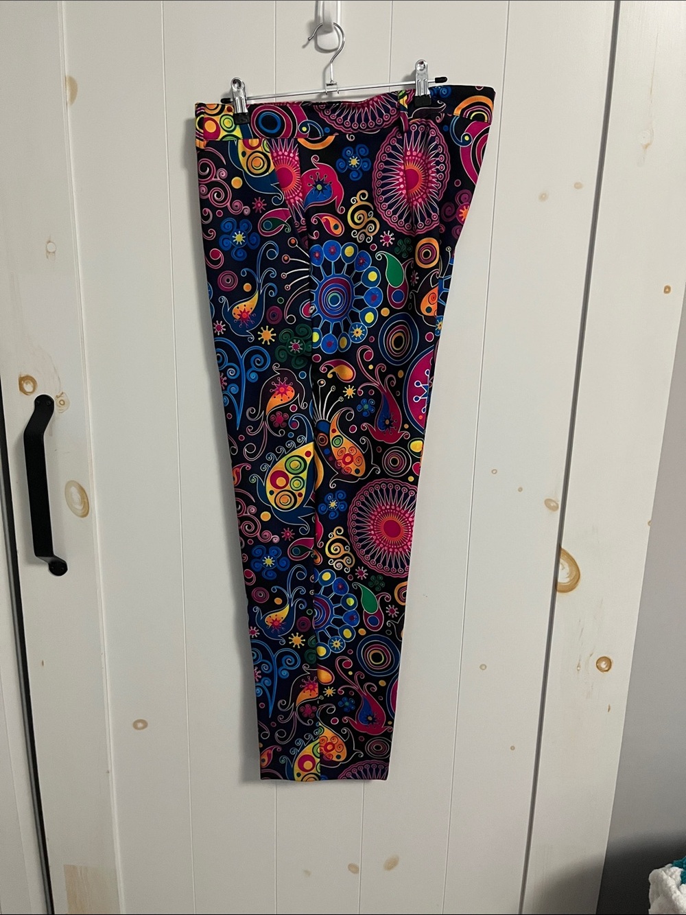 Women’s Black Multicolor Patterned Pants